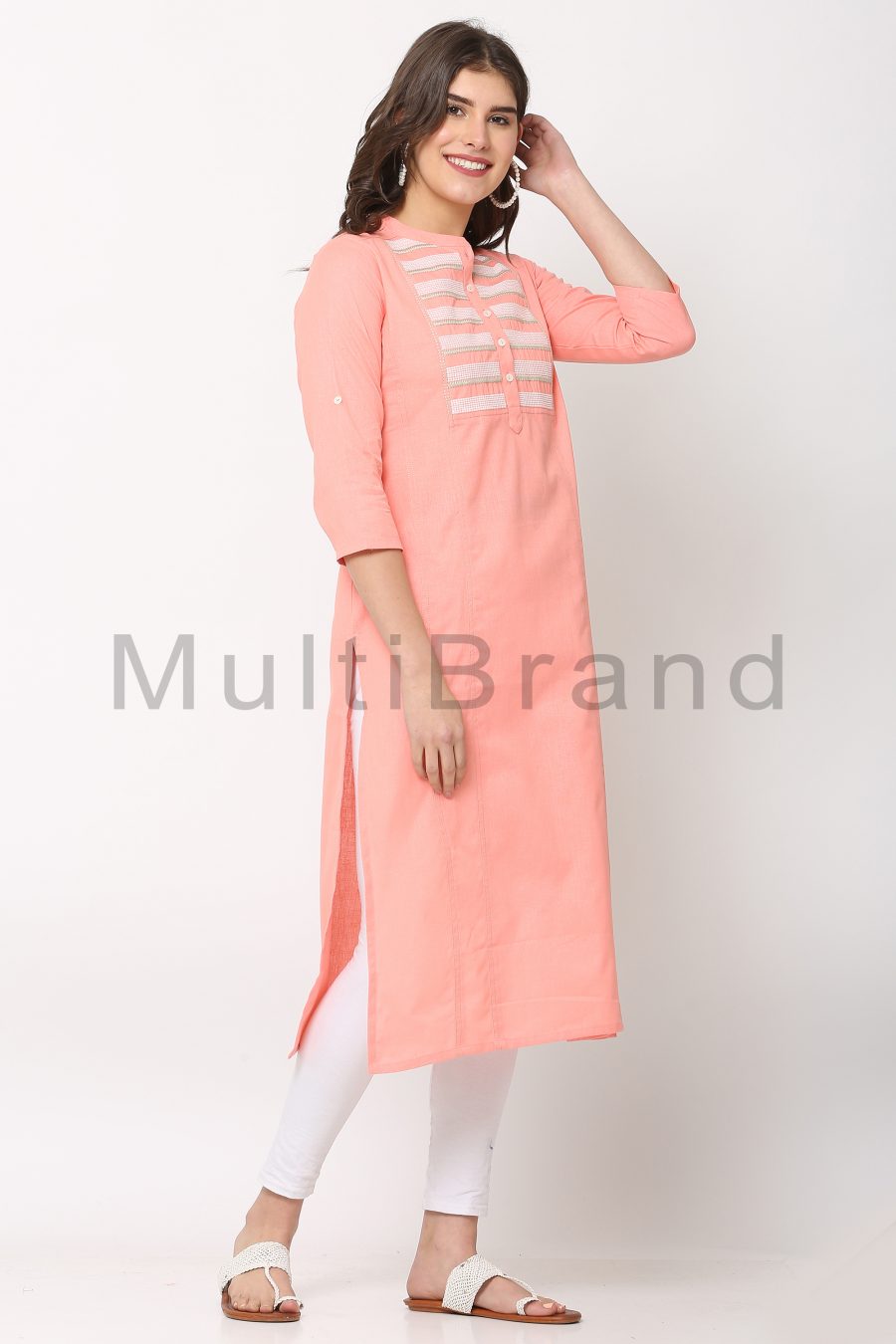 Peach color Wholesale Kurti30 | MultiBrand Kurti