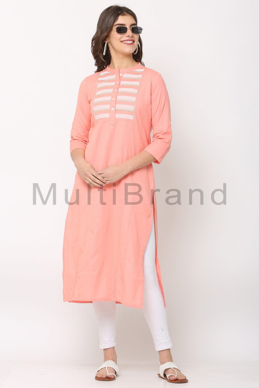 Peach color Wholesale Kurti30 | MultiBrand Kurti