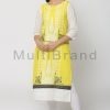 Yellow with White Print Wholesale Kurti31 | MultiBrand Kurti