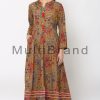 Mehndi color Long dress07 | MultiBrand Kurti