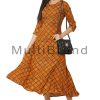 Ochre color long dress10 | MultiBrand Kurti