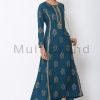 Blue color Long Dress 05 | MultiBrand Kurti