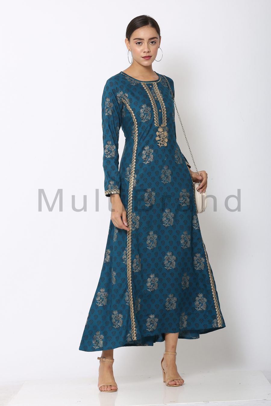 Blue color Long Dress 05 | MultiBrand Kurti