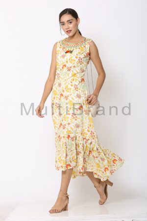 White color long dress 03 | MultiBrand kurti