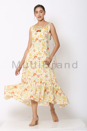 White color long dress 03 | MultiBrand kurti