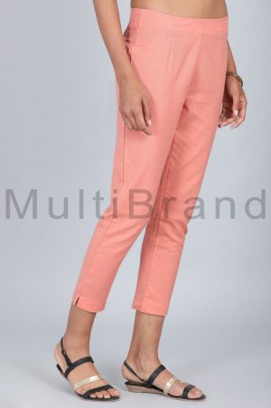 Peach Ankle Length Trouser| MultiBrand Kurti07