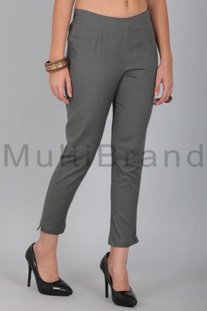 Grey Ankle Length Trouser| MultiBrand Kurti08