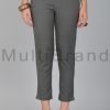 Grey Ankle Length Trouser| MultiBrand Kurti08